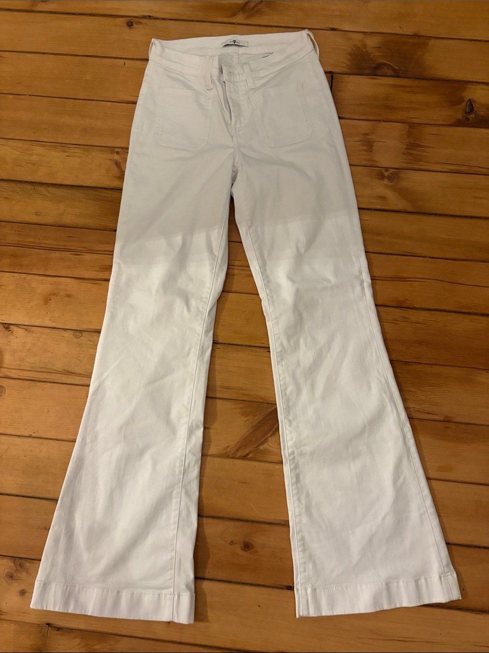 7 for all mankind dojo flat jeans white size27